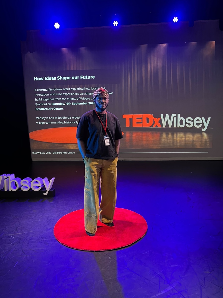 PDam on the TEDxWibsey stage